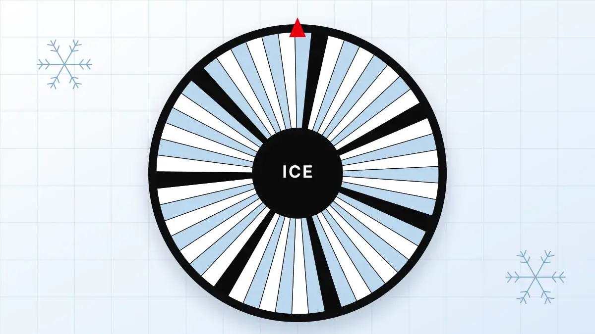 Illustrated wheel next to a fishing slot reel